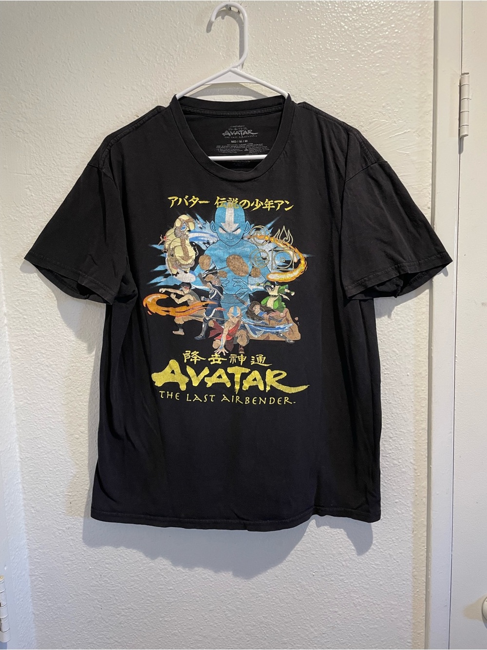 Nickelodeon Avatar The Last Airbender Graphic T-Shirt Black Men's Size Medium M